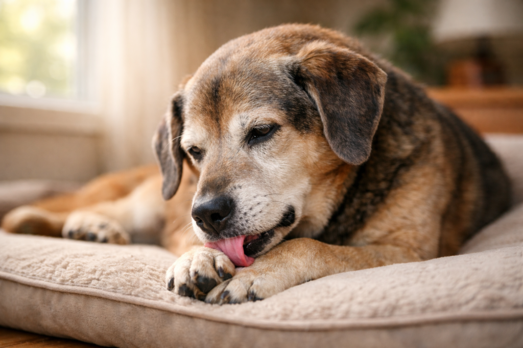 Compulsive Licking in Senior Dogs: Causes, Solutions, and When to Worry