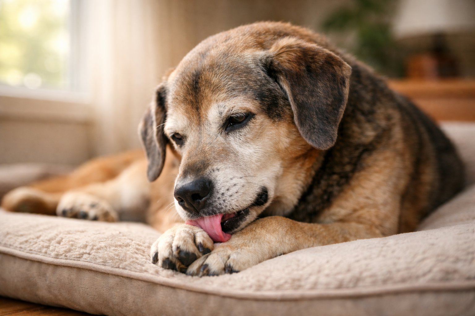Compulsive Licking in Senior Dogs: Causes, Solutions, and When to Worry