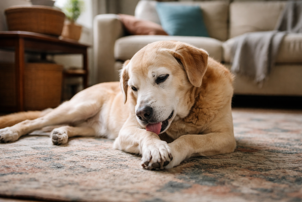 Compulsive Licking in Senior Dogs: Causes, Solutions, and When to Worry
